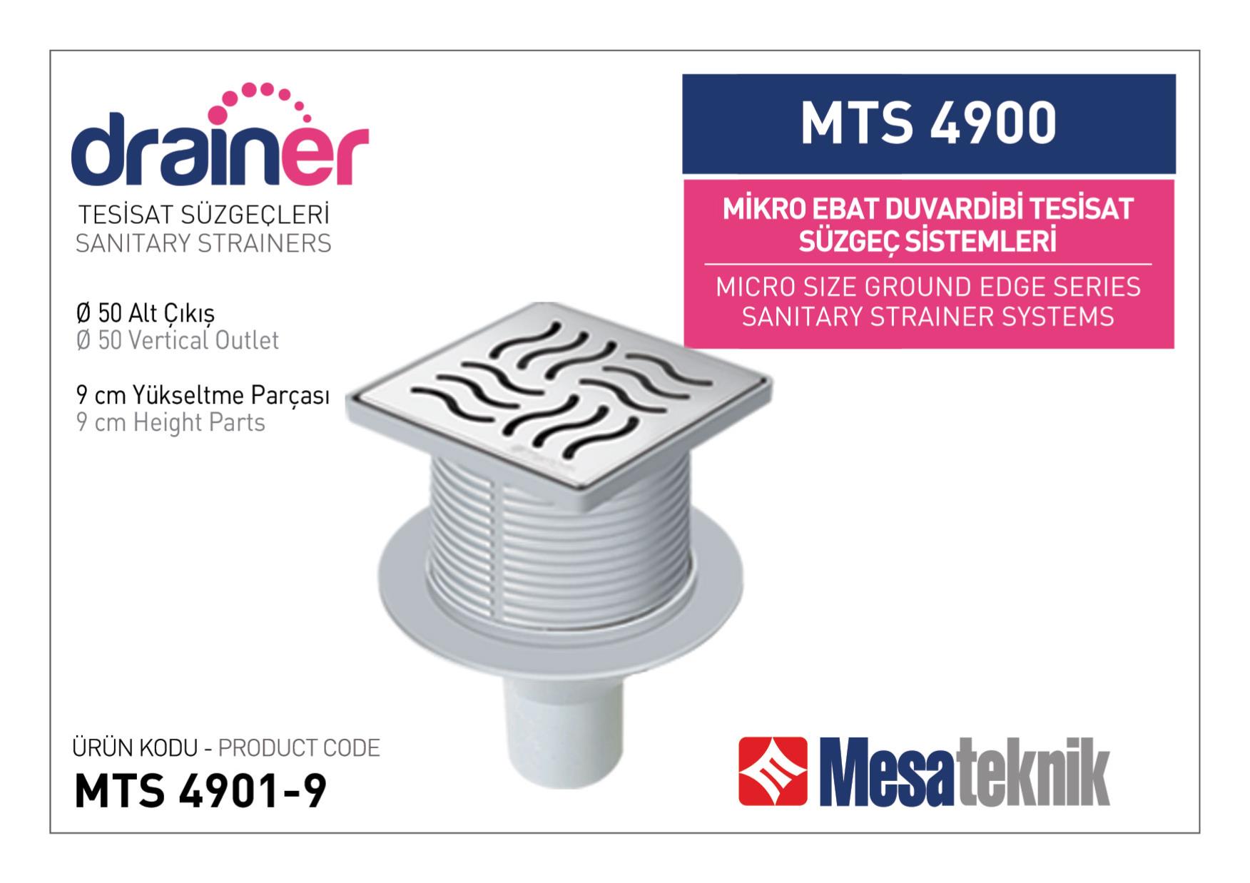 MTS 4901-9 Vertical Outlet Systems 50 mm Dia. Height 9 cm